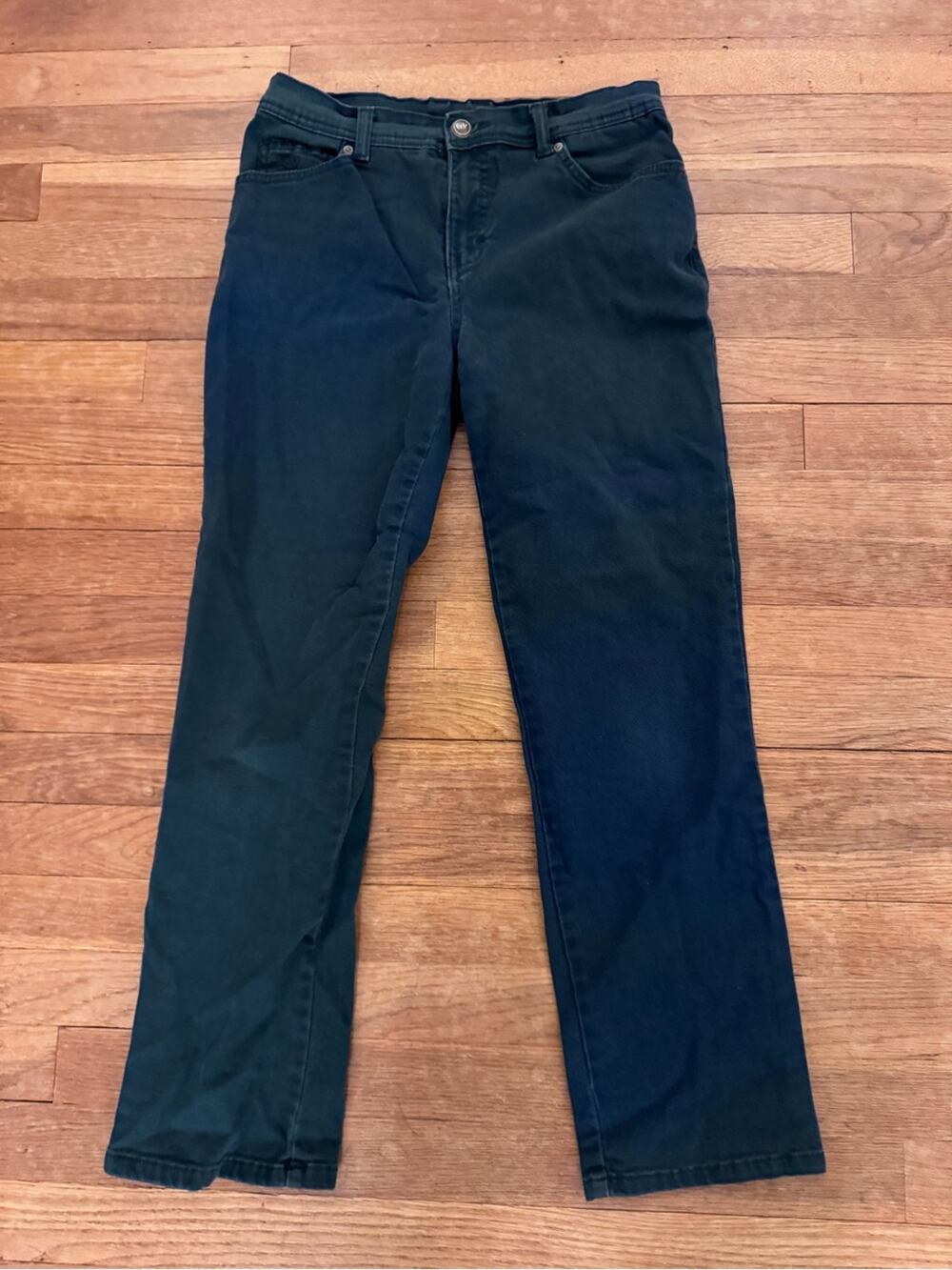 Gloria Vanderbilt Women's Teal Green Straight Leg Pants - Size 4P
b76